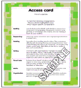sample student access card
